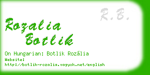 rozalia botlik business card
